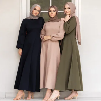 Арабское исламское мусульманское женское весенне-летнее платье из Дубая в этническом стиле, черное абайя 7