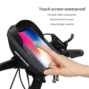 Сумка для горного велосипеда, передняя сумка для руля, Непромокаемый 6,8-дюймовый чехол для мобильного телефона, Велосипедная сумка-тубус, аксессуары для велоспорта