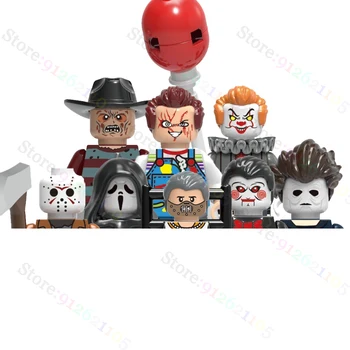Подарок на Хэллоуин, строительный блок, фигурки ужасов, мини-строительная игрушка для детей DN8001 9