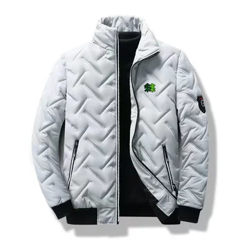 Осенне-зимняя брендовая куртка 2023, мужская мотоциклетная ветрозащитная куртка со стоячим воротником, приталенная мужская куртка для уличной моды 13