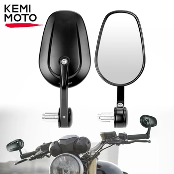 Зеркало на руле мотоцикла KEMiMOTO Одобренное Emark Универсальное мотоциклетное зеркало для руля 7/8 дюймов 22 мм Боковое зеркало 8