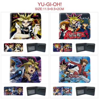 Аниме Yu-Gi-Oh! Кошелек с логотипом, Новый кошелек для денежных карт, подарки для мальчиков и девочек, короткий кошелек двойного сложения 6