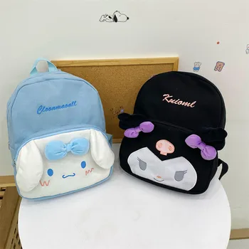 Sanrio Холщовые Сумки Kawaii Повседневная Универсальная Сумка-Тоут Милые Мультяшные Сумки Большой Емкости Рюкзаки Модный Школьный Ранец Подарок для детей