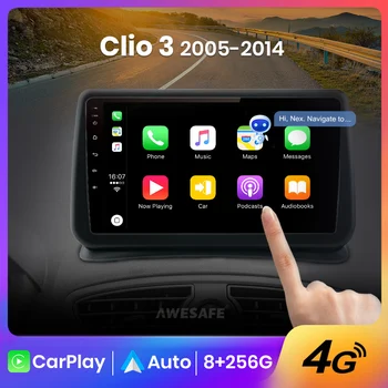 AWESAFE PX9 Для Renault Clio 3 2005-2014 Автомобильное Радио Мультимедийная Навигация 2 din Android 2din Авторадио CarPlay Стерео