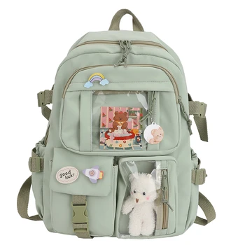 Рюкзак с книгами для мальчиков, детский рюкзак Kawaii для девочек, студенческий рюкзак для ноутбука, для девочек-подростков, женские сумки, учебная сумка, школа, колледж 3