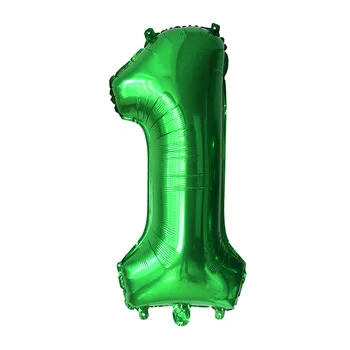 32-дюймовый Цифровой Воздушный шар с зеленым Номером 0 1 2 3 4 5 6 7 8 9 Баллон из алюминиевой фольги для украшения детского Дня Рождения Safari Wild One 6