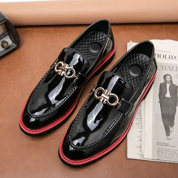 Роскошная брендовая Мужская обувь из натуральной кожи, Мужская повседневная обувь на мягкой подошве, Мужская деловая обувь, Большой размер: 38-48, мужские лоферы 10