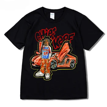 Chief Keef-Camiseta de manga corta con cuello redondo para hombre y mujer, camisa informal de moda de verano, estilo Hip Hop