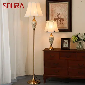 Торшеры из китайской керамики SOURA, стоячие светодиодные современные креативные настольные светильники для дома, гостиной, прикроватной тумбочки в спальне 11