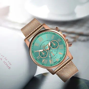 2023 Новые женские роскошные часы с изумрудным стеклом, циферблат из нержавеющей стали, кожаный ремешок, наручные часы часы женские наручные 11