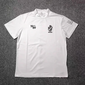 Мужская футболка PEARLY GATES GOLF с коротким рукавом, летняя новинка, нижняя рубашка с круглым вырезом и принтом Джокера, спортивный быстросохнущий трикотаж для гольфа 6