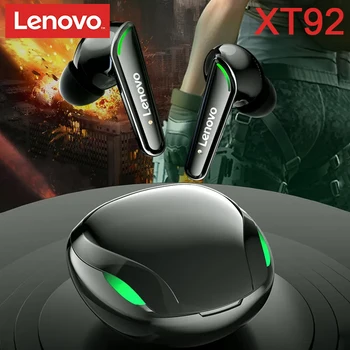 Игровые Наушники Lenovo XT92 TWS Bluetooth 5.1 С низкой задержкой Беспроводной Связи С Микрофоном Шумоподавлением и стереобассами Игровые Наушники