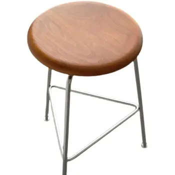 ОК Итальянский минималистичный современный простой домашний обеденный стул из массива дерева, высокий стул для барного клуба, легкий роскошный барный стул, муравьиный табурет 7
