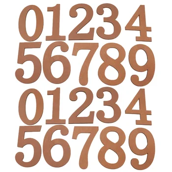 2 Комплекта Деревянных Цифр Математические Украшения В Форме Чисел, Развивающие Игрушки для Дома (Коричневый) 9