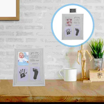 Подарки для душа ребенка Фото комплекта рамок с отпечатком руки на память о младенце Изображение рукава новорожденного 15