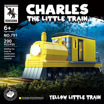 Строительные блоки для Детей 791 Ярко-Желтый 290 шт. Модель Поезда Развивающие Игрушки с Мелкими Частицами для Детей от 3 до 5 лет 6