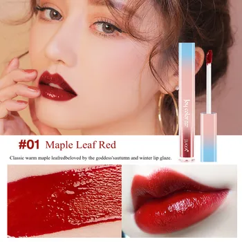 Красный глянцевый блеск для губ Увлажняющий стойкий оттенок для губ Нелипкая Питательная Жидкая помада Корейское масло для губ Глянцевая косметика 1