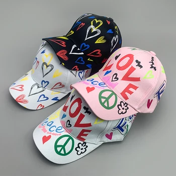Новая женская бейсболка с граффити, спортивная Повседневная хип-хоп кепка, Уличная Солнцезащитная шляпа, Регулируемая Рыболовная шляпа для взрослых мужчин. 4