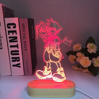Shota Aizawa Light Woooden 3D Светодиодная Лампа Аниме My Hero Academia для Декора Спальни Ребенка Подарок На День Рождения Aizawa Lamp Dropship 11