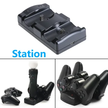 Док-станция с двойным зарядным устройством Профессиональный геймпад с двойным зарядным устройством Аксессуары для беспроводного контроллера PS3/PS3 Move