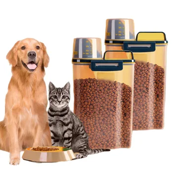 Герметичные пластиковые аксессуары, Банки и прозрачные банки для еды, герметичный контейнер, бутылочки для домашних собак, влагостойкий резервуар для кошек