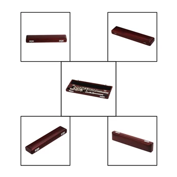 Высококачественный портативный футляр для флейты с 16 отверстиями, жесткий футляр из красного дерева, Пылезащитная сумка для флейты, Аксессуары для музыкальных инструментов 10