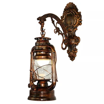 Винтажный светодиодный настенный светильник Barn Lantern Ретро Угольно-масляный настенный светильник в европейском античном стиле 12
