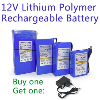 Защита от заряда аккумулятора 12 В постоянного тока 12 В 20000 мАч Литий-полимерная суперзаряжаемая батарея резервного копирования литий-ионный аккумулятор 12 В 12