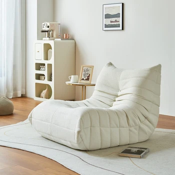 Мягкий напольный диван из мягкой плюшевой ткани, акцентный диван-мешок, современное кресло-качалка без подлокотников со спинкой для гостиной, квартиры 6