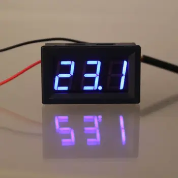 67JE Цифровой термометр с ЖК-дисплеем, мини-измеритель температуры, простая установка, 12/24 В