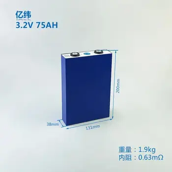Аккумуляторная батарея LiFePO4 3.2 V 75AH класса A + литий-ионная аккумуляторная батарея для солнечной системы хранения 13