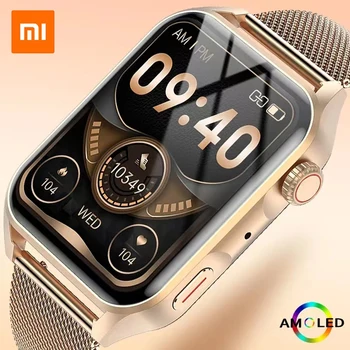 XIAOMI 2013 Новые мужские и женские умные часы с AMOLED экраном высокой четкости и функцией Bluetooth для звонков, всегда показывающие спортивные и фитнес-часы Smartwatch 6