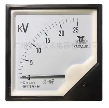 42L6 AC 25KV Аналоговый Вольтметр Панельный Измеритель Напряжения Вольтметр Измерительный Инструмент
