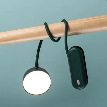 Светодиодная настольная лампа 3 цвета с плавной регулировкой яркости, сгибаемая USB-складкой, портативная настольная лампа для домашнего чтения, прикроватная тумбочка для спальни, подарок ребенку 8