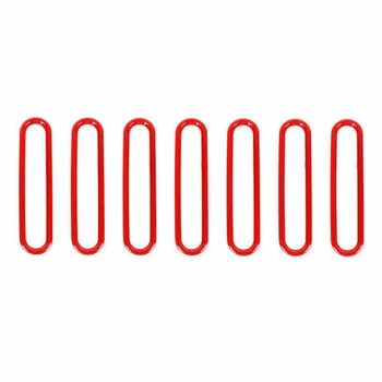 7ШТ Красный капот Воздухозаборник Впускное отверстие Декоративная накладка Наклейка для Jeep Wrangler JK 2007-2017 11