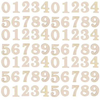100шт деревянных цифр Незаконченные деревянные арабские Цифры Номера часов своими руками Аксессуары для рукоделия (30 мм)