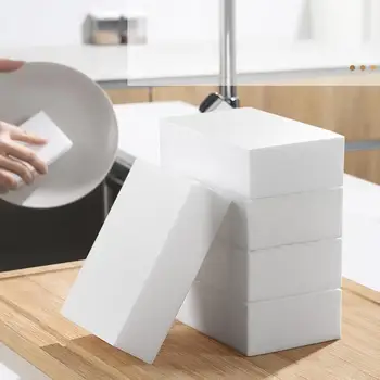 100шт губок-ластиков Многоцелевая губка для чистки бытовой кухни ванной комнаты Долговечные и простые в уходе губки