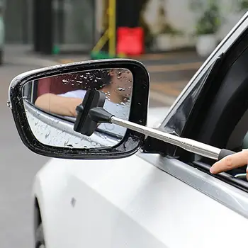 Стеклоочиститель для автомобильных зеркал, не оставляющий царапин, Телескопический скребок для автомобильных зеркал, Многофункциональный резиновый очиститель для заднего вида автомобиля 6