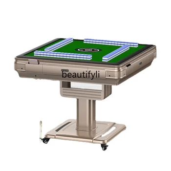 Складной автомат для игры в маджонг с автоматическим подогревом, Умный обеденный стол, электрический стол для игры в маджонг двойного назначения, бытовой 3