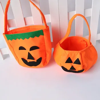 Сумка из тыквы на Хэллоуин, переносная трехмерная сумка из нетканого материала, сумка для конфет, товары для Хэллоуина, реквизит для макияжа и одежды
