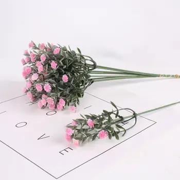 1 Ветка искусственного цветка, маленькое украшение Babysbreath, искусственные цветы, цветы гипсофилы, Мини-букет для новобрачных, свадебное украшение 8