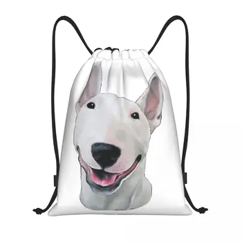 Рюкзак с завязками для бультерьера, спортивная спортивная сумка для мужчин и женщин, сумка для покупок для собак и щенков с забавным принтом 9