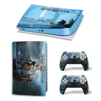 Для PS5 Digital Skin God of War: Ragnarok Виниловая наклейка, наклейка на консоль контроллера, Пылезащитная защитная наклейка 5