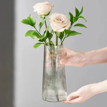 Креативная Стеклянная ваза для цветов в скандинавском стиле, Декоративная бутылка для цветов, Прозрачная Гидропонная ваза, Стеклянные Цветы, украшение рабочего стола и дома 12