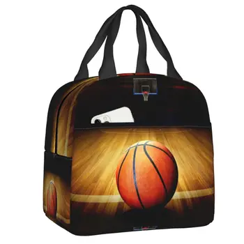 Баскетбольная изолированная сумка для ланча для школы, офиса, водонепроницаемый термоохладитель, коробка для бенто, женские и детские сумки-тоут, контейнеры для еды 6