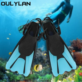 Ласты для подводного плавания Oulylan, Регулируемая обувь для плавания, Силиконовые Длинные ласты для подводного плавания, Снаряжение для дайвинга для взрослых 3