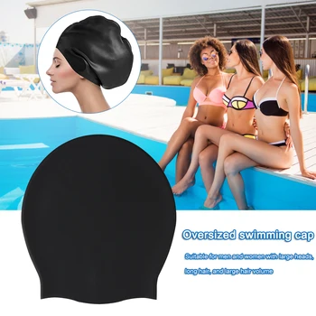 Силиконовые шапочки для купания, Защита ушей, Защита волос, капюшон для дайвинга, устойчивый к разрывам, водонепроницаемый, Взрослые, Мужчины, Женщины, Аксессуары для вечеринок у бассейна 2
