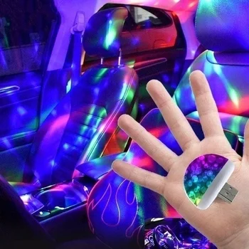 Многоцветный USB светодиодный комплект освещения салона автомобиля Atmosphere Light Неоновые лампы