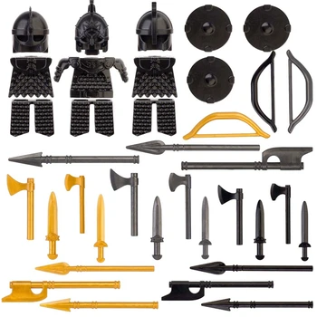 Набор оружия для солдат, Изготовленное на заказ Средневековое оружие, Лук, броня, щит для рыцарей, Миниатюрные аксессуары для анимации Fugure SoldiersMovie 12
