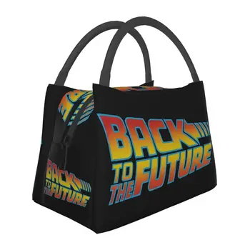 Ретро Назад в Будущее, термоизолированная сумка для ланча Marty Mcfly Hill Valley, Переносная сумка для ланча, Офисная сумка для еды на открытом воздухе, коробка для еды 11
